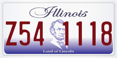 IL license plate Z541118