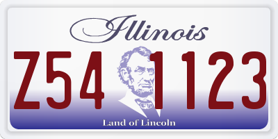 IL license plate Z541123