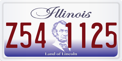 IL license plate Z541125