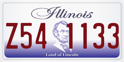 IL license plate Z541133