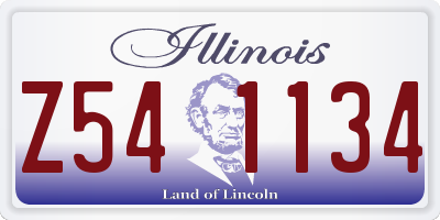 IL license plate Z541134