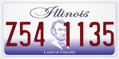 IL license plate Z541135