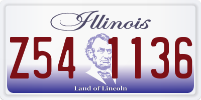 IL license plate Z541136