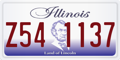 IL license plate Z541137