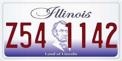 IL license plate Z541142