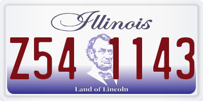 IL license plate Z541143