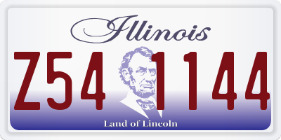 IL license plate Z541144