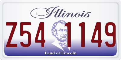 IL license plate Z541149