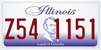 IL license plate Z541151