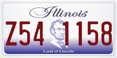 IL license plate Z541158