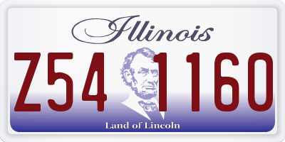 IL license plate Z541160