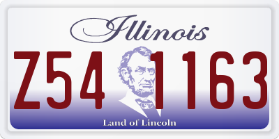 IL license plate Z541163