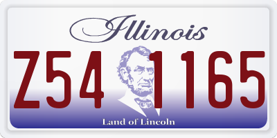 IL license plate Z541165