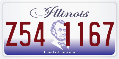 IL license plate Z541167
