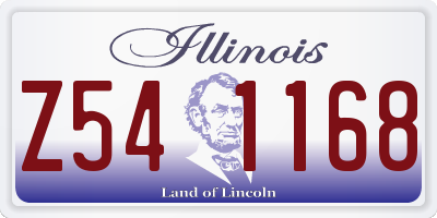 IL license plate Z541168