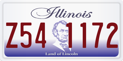 IL license plate Z541172