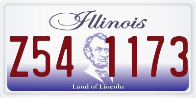 IL license plate Z541173