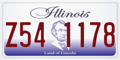IL license plate Z541178