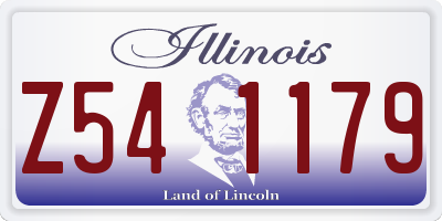 IL license plate Z541179
