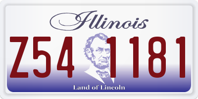 IL license plate Z541181