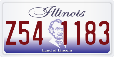 IL license plate Z541183