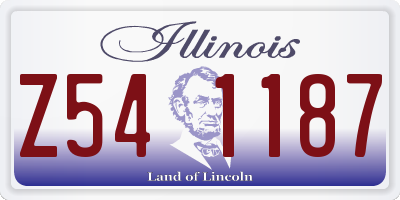 IL license plate Z541187