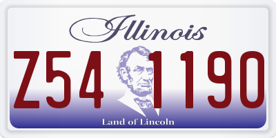 IL license plate Z541190