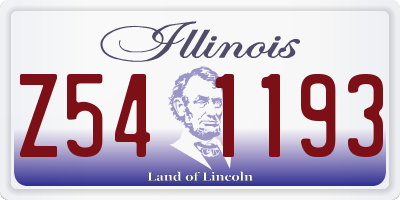 IL license plate Z541193