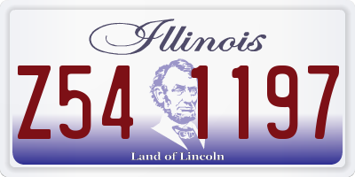 IL license plate Z541197