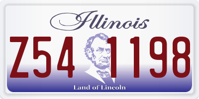 IL license plate Z541198
