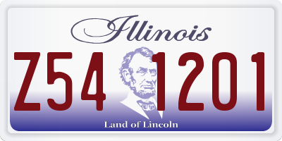 IL license plate Z541201