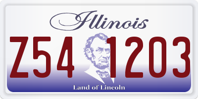 IL license plate Z541203