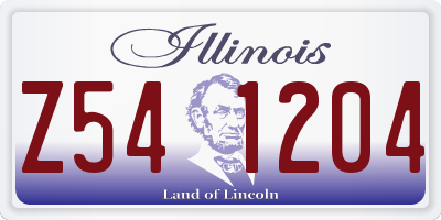 IL license plate Z541204