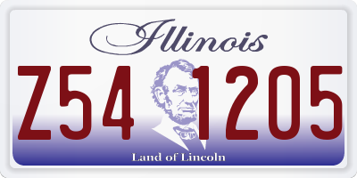 IL license plate Z541205