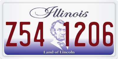 IL license plate Z541206
