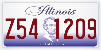 IL license plate Z541209