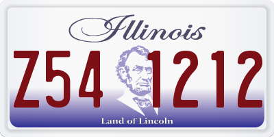 IL license plate Z541212