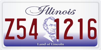 IL license plate Z541216