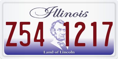 IL license plate Z541217