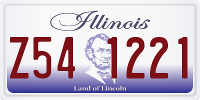 IL license plate Z541221