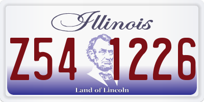 IL license plate Z541226