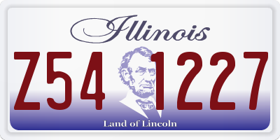 IL license plate Z541227