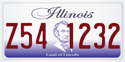 IL license plate Z541232