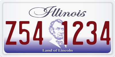 IL license plate Z541234