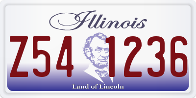 IL license plate Z541236