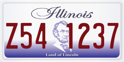 IL license plate Z541237