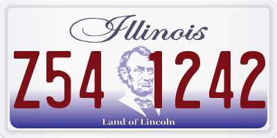 IL license plate Z541242