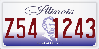 IL license plate Z541243
