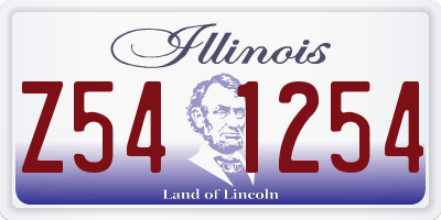 IL license plate Z541254
