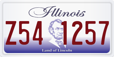 IL license plate Z541257